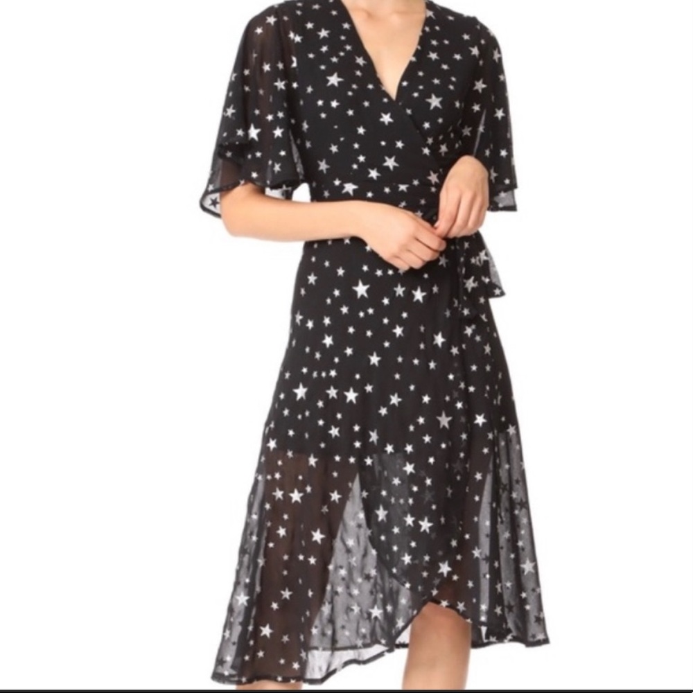RE-Named silver star wrap dress size medium